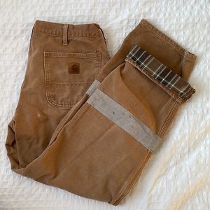 Carhartt distressed lined pants men’s 34x32